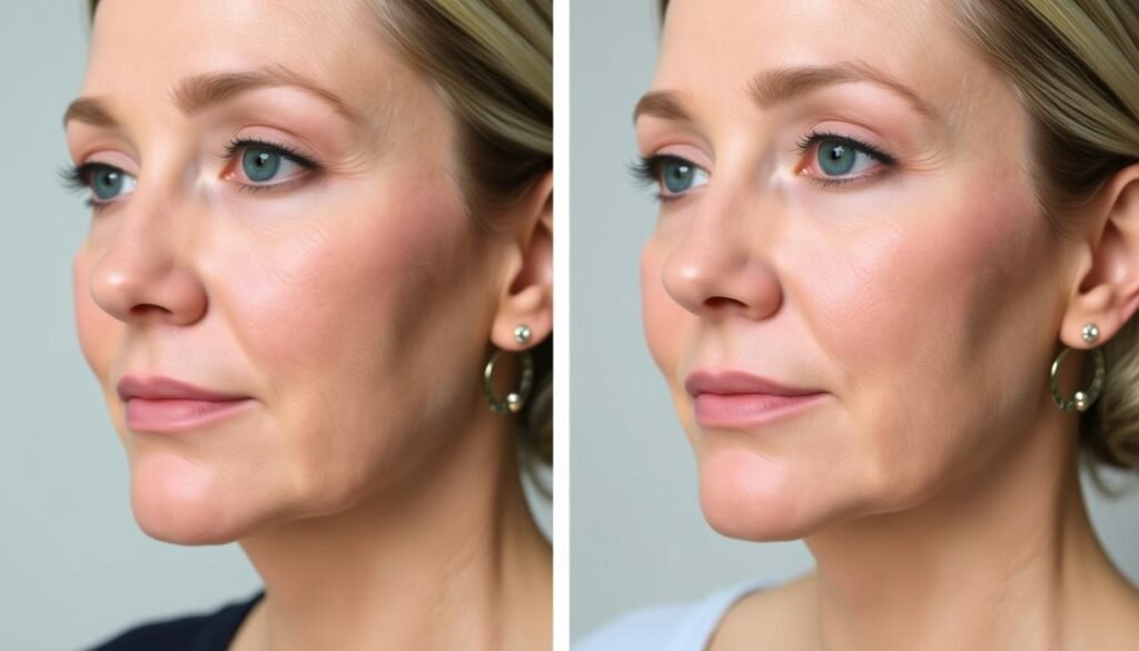 Before-and-after photos revealing aesthetic outcomes